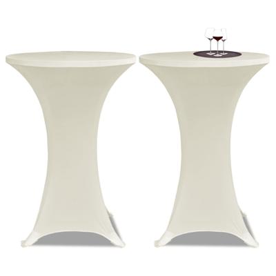 VidaXL Statafelhoes stretch ø80cm crème (2 stuks)