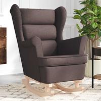 Schommelstoel 74x90x102 cm stof donkerbruin Schommelstoel 74x90x102 cm stof donkerbruin