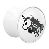 Double Flared Plug met lieve skeletjes-design Acryl Tunnels & Plugs