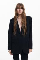 Geperforeerde blazer - BLACK - XL - thumbnail