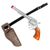 Boland Verkleed cowboy holster met een revolver/pistool - volwassenen - western accessoires - thumbnail