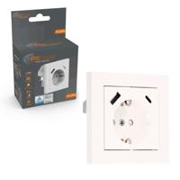 ProCharge Wandcontactdoos met USB-C en USB snelladers - Universeel - Wit - RAL9010 ProCharge Wandcontactdoos met USB-C en USB snelladers - Universeel - Wit - RAL9010