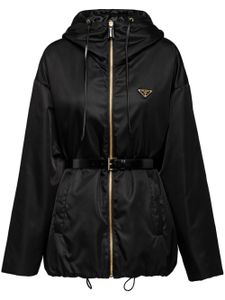 Prada veste Re-Nylon à capuche - Noir