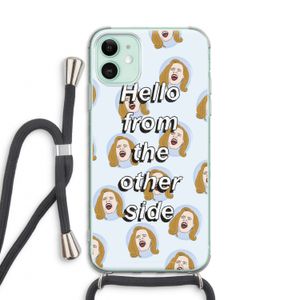 Hello: iPhone 11 Transparant Hoesje met koord