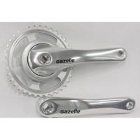 Gazelle Crankstel lh 38t zilver gesloten kettingkast