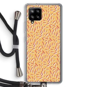 Camouflage: Samsung Galaxy A42 5G Transparant Hoesje met koord