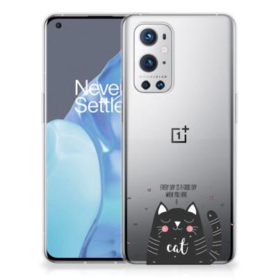 OnePlus 9 Pro Telefoonhoesje met Naam Cat Good Day OnePlus 9 Pro Telefoonhoesje met Naam Cat Good Day