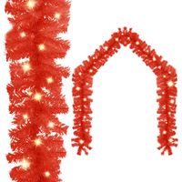 VidaXL Kerstslinger met led-lampjes 10 m rood