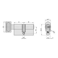 Basi VB5031-0500-0020 Knopcilinder 35 / 30mm