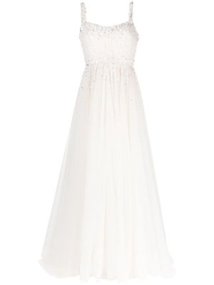 Jenny Packham robe longue Astrid à sequins brodés - Blanc