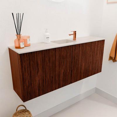 Toiletmeubel Mondiaz Joya Dlux | 100 cm | Meubelkleur Ruby | Faye wastafel Meli Wasbak Midden | 1 kraangat