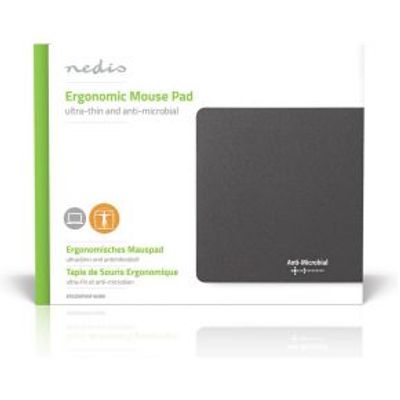 Ergonomic Anti-Microbial Mouse Pad | Ultra-Thin | 240 x 190 mm | Black