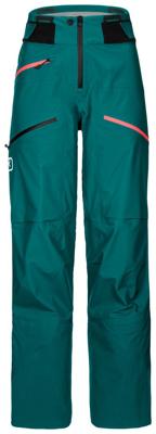 Ortovox 3L Deep Shell Dames Skibroek Pacific Green L