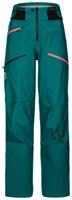 Ortovox 3L Deep Shell Dames Skibroek Pacific Green L