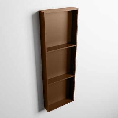 MONDIAZ EASY Nis 89,5x29,5cm in solid surface kleur Rust | Rust. 3 vakken geschikt voor in- of opbouw