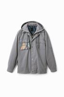 Fleece jack met capuchon - BLUE - XL