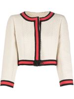 CHANEL Pre-Owned veste crop en fil bouclé - Tons neutres - thumbnail