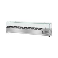 Opzetkoelvitrine - 180 x 33 cm - glasafdekking