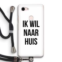Ik wil naar huis: Pixel 3 Transparant Hoesje met koord