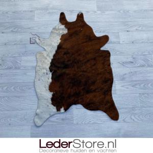 Kleine koeienhuid bruin zwart wit 90x60cm