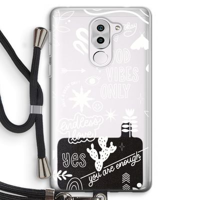 Good vibes: Honor 6X Transparant Hoesje met koord