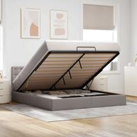 Ottoman bed met matras 180x200cm stof taupe