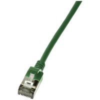 LogiLink CQ9045S RJ45 Netwerkkabel, patchkabel CAT 6A U/FTP 1.50 m Groen Extreem dun, Vlambestendig, Flexibel, Folie afscherming, Halogeenvrij, Snagless, - thumbnail