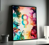 Vrouwendag grafisch ontwerp poster