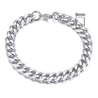 Stalen heren armband LGT JWLS Gourmet schakel Zilverkleurig 9mm