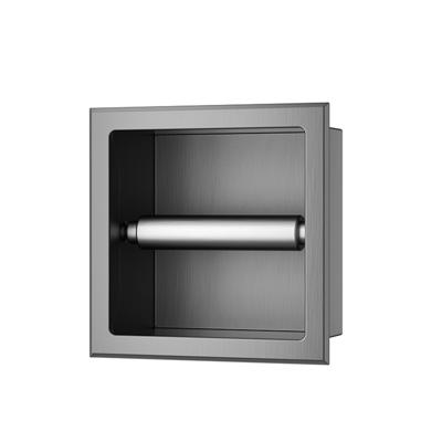 Wiesbaden Toiletrolhouder Inbouw Rocko Zonder Klep Gunmetal