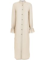 Olympiah robe-chemise mi-longue à fentes - Tons neutres