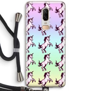 Musketon Unicorn: OnePlus 6 Transparant Hoesje met koord