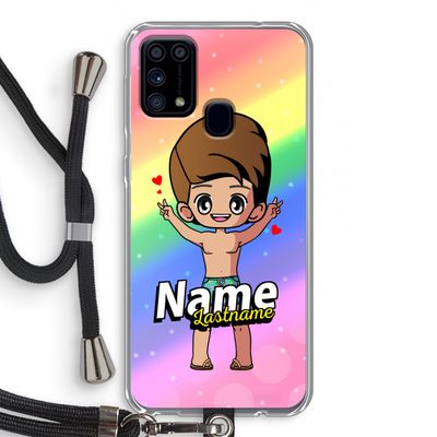 Chibi Maker man: Samsung Galaxy M31 Transparant Hoesje met koord