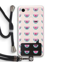 Smiley watermeloenprint: Pixel 3 XL Transparant Hoesje met koord