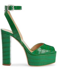 Giuseppe Zanotti sandales Betty 120 mm à imprimé peau de crocodile - Vert