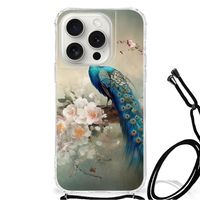 Case Anti-shock voor iPhone 15 Pro Vintage Pauwen - thumbnail