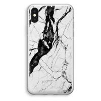 Witte marmer 2: iPhone XS Transparant Hoesje
