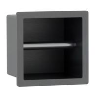 Fortifura Calvi Toiletrolhouder - inbouw - 17.3x17.3x15.3cm - Geborsteld Gunmetal PVD SW1126063 Fortifura Calvi Toiletrolhouder - inbouw - 17.3x17.3x15.3cm - Geborsteld Gunmetal PVD SW1126063