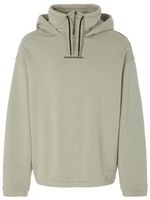 Emporio Armani hoodie zippé en coton à logo imprimé - Vert - thumbnail