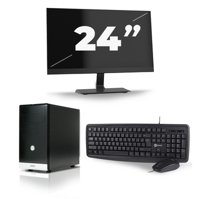 Gigabyte GZ-M1 Micro Tower - Intel Core i3-3e Generatie - 8GB RAM - 256GB SSD - Windows 10 + 1x 24 inch Monitor