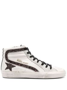 Golden Goose baskets brodées Slide de sequins - Blanc