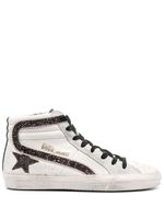 Golden Goose baskets brodées Slide de sequins - Blanc - thumbnail