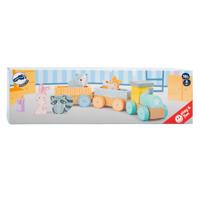 Small Foot houten trein met bosdieren pastel, 9dlg.