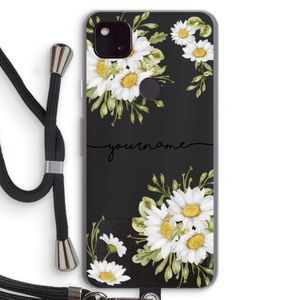 Daisies: Pixel 4a 5G Transparant Hoesje met koord