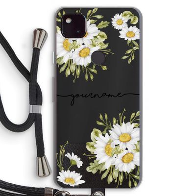 Daisies: Pixel 4a 5G Transparant Hoesje met koord