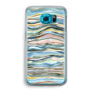 Watercolor Agate: Samsung Galaxy S6 Transparant Hoesje