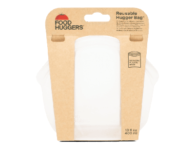 Food Huggers Herbruikbare bewaarzak - 400ml - clear