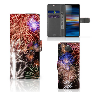 Sony Xperia 10 Wallet Case met Pasjes Vuurwerk