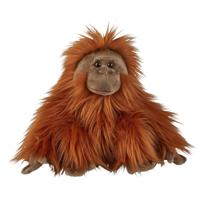 Ravensden Pluche knuffel dieren - Orang Oetan - 28 cm - bosdieren thema knuffel