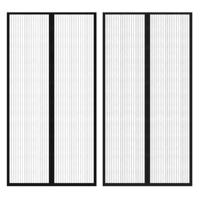 Insectendeurgordijnen 2 st magnetisch 210x100 cm zwart